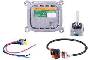 GENERIC Xenon HID Ballast D3S Bulb Kit Replacement for 2010-2019 Mustang Flex Edge Escape F-150 8A5Z-13C170-A DL3Z-13C170-A 7L7Z-13N021-A HID Headlight Bulb 10R-034663 HID Ballast w/Igniter Power Wire