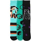 Bioworld Minecraft Characters &amp; Icons Adult 3-Pair Casual Crew Socks