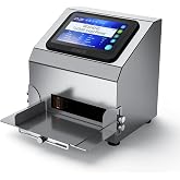 BESHENG Inkjet Coding Machine with 5 Inch Touch Screen Inkjet Coder with 42ml Original Quick-Drying Ink Cartridge Intelligence Batch Printer for Date/Time/Barcode/QR Code/Batch Number/Label/Picture