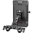 SMALLRIG V Mount Battery Adapter Plate with PD 65W USB-C Quick Charger, QC Protocol USB-A, D-TAP, 8V & 12V DC Port, 15 mm Rod Clamp and Adjustable Arm, for Sony for Canon Cameras & Camcorders
