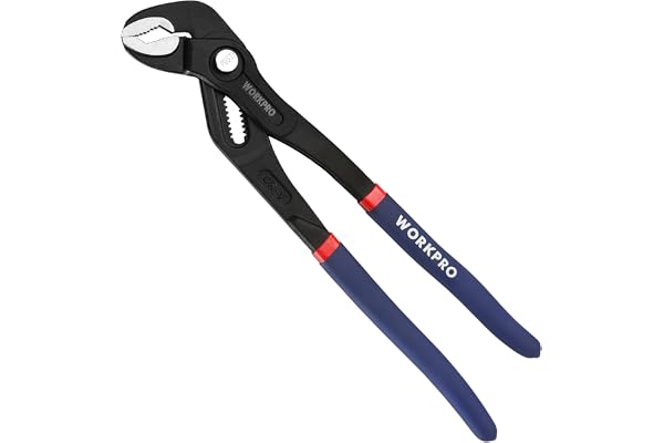 WORKPRO 12-Inch Groove Joint Pliers, Fast Adjust Tongue and Groove Pliers, V-Jaw Water Pump Pliers with Comfort Grips
