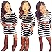 Frogwill Girls Stripe Long Sleeve Party Mini Casual Dresses 4/5Y
