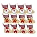Womsky 12pcs Mini Christmas Stockings, 7'' Mini Stockings, Christmas Mini Stockings Gift & Treat Bag, for Favors and Decorating (red)
