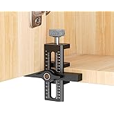 Puriwood 2-in-1 Cabinet Door Mounting Jig, Adjustable Cabinet Door Installation Positioner, Cabinet Door Positioning Tool Jig for Installing Frameless or Face Frame Cabinet Doors