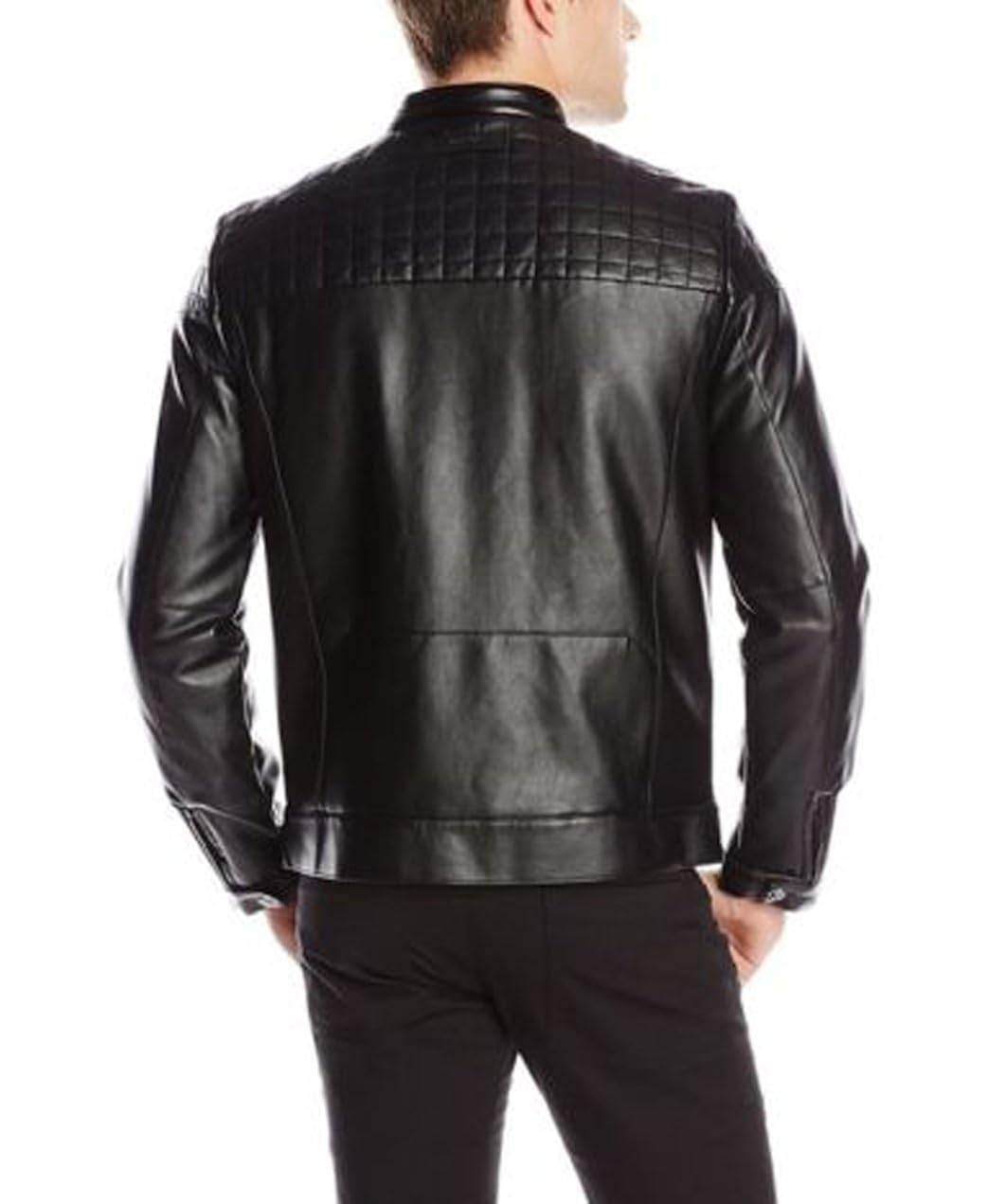 New Men Designer Genuine Lambskin Soft Biker Leather Jacket LFM1065 XXXL at Amazon Menâs 