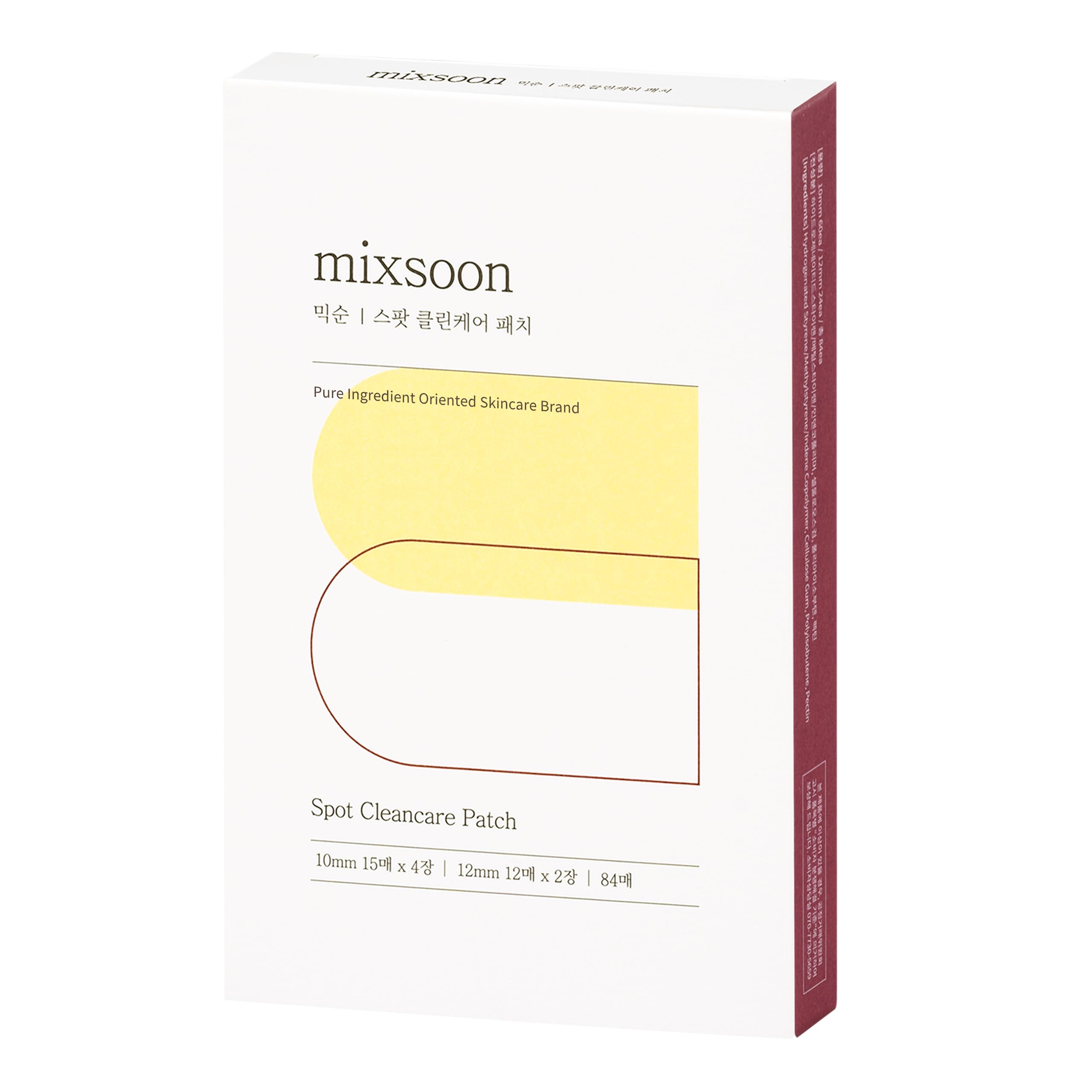 mixsoon Spot Clean Care Patch - 84 Invisible Hydrocolloid Pimple Patches for Troubled Spots, Seamless Ultra-Thin Cover for Refined Clarity & Barrier Protection, Waterproof Spot Care, 84 Patches