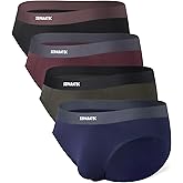 Separatec Men's Briefs Rayon Made from Bamboo Breathable Seamless Underwear Dual Pouch Comfort Underwear for Men 4 Pack