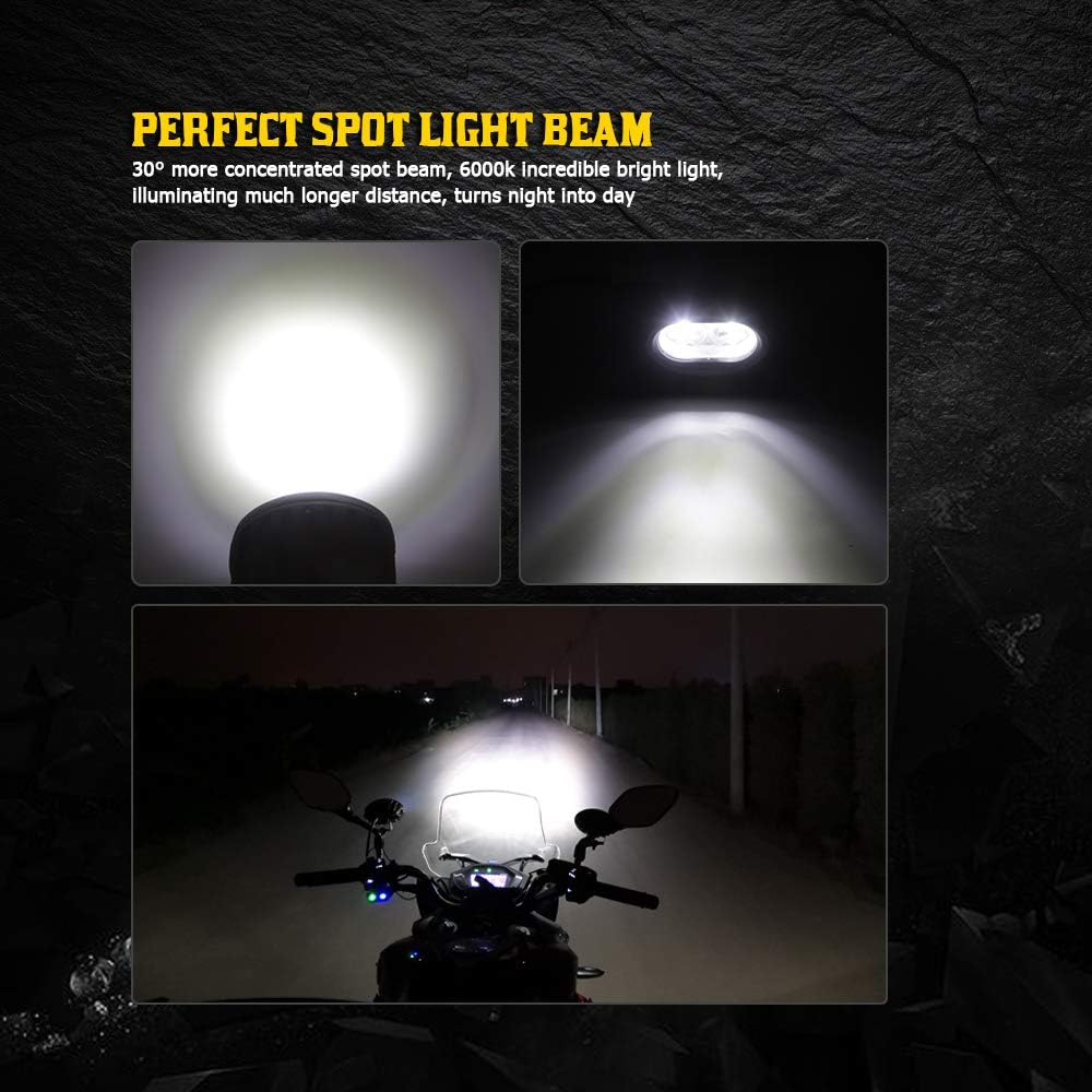 samman Spot White Pods 80W Led Light Bar 6D Upgrade Double Brightness Spot Beam Waterproof LED Driving Light Working Light Headlight for Motorcycle Off-Road Trucks SUV ATV UTV Boat 2PCS: Automotive