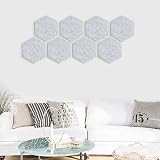 Yoillione Hexagon Self-Adhesive Pin Board Grey 8 Pack 22x19cm DIY Wall Decor 20 view 5
