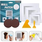 Tahikem Drywall Repair Kit, 6 pcs, Aluminum Wall Repair Patch Kit | 4/6/8 Inch Dry Wall Patch Kits, Extended Self Adhesive Mesh with Scraper and Sandpaper, Drywall Patch for Wall and Ceiling