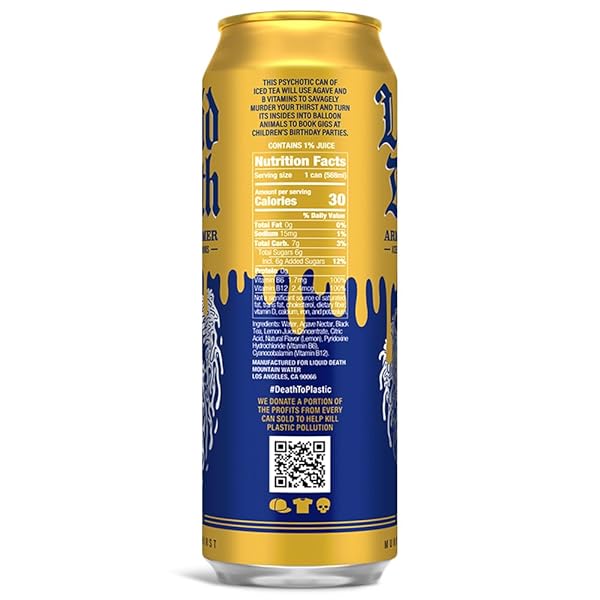 LIQUID DEATH ARMLESS PALMER TEA SINGLE, 19.2 FZ