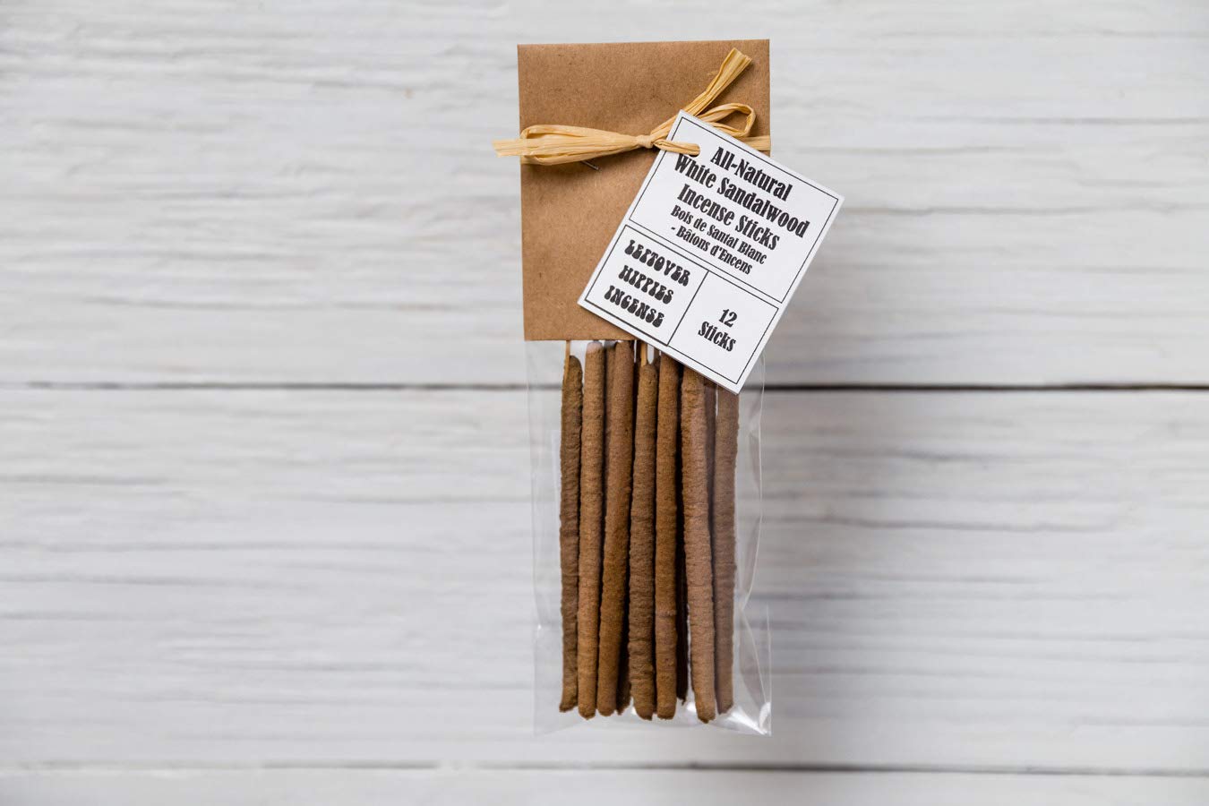 White Sandalwood Incense Sticks 12 All Natural, Hand