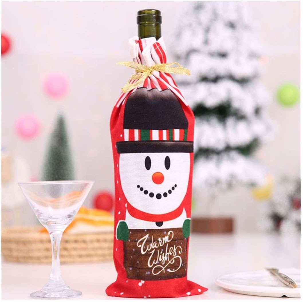 Amazon Com Chichihe Christmas Wine Bottle Bag Cover Felt
