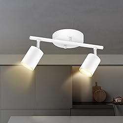 Track Lighting Ceiling, White 2 Lights Track
