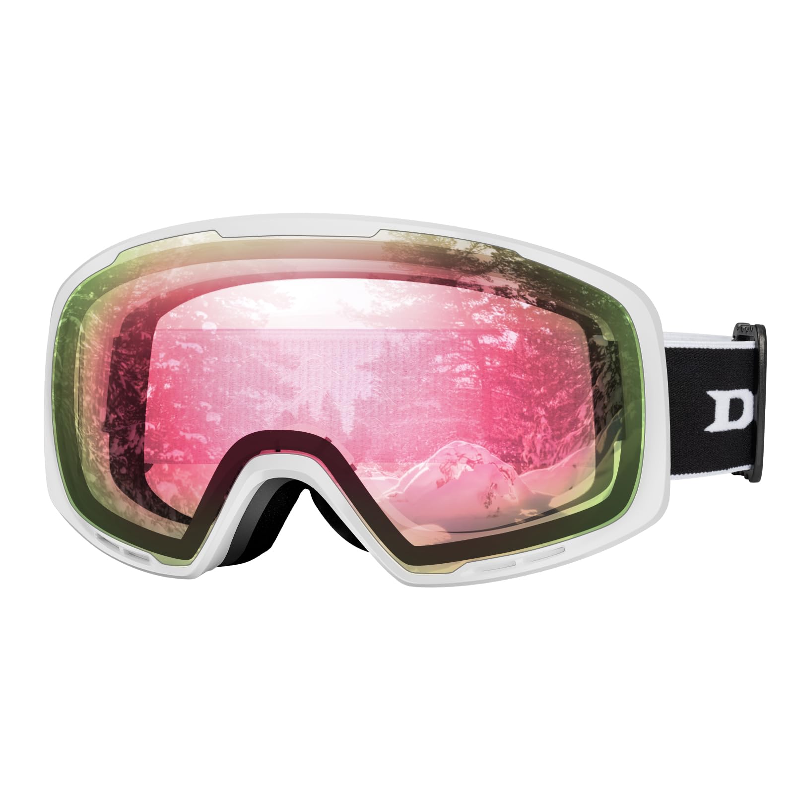 Photo 1 of DBIO Ski Goggles - OTG UV Protection Anti fog Snow/Snowboard Goggles for Men Women Adult Youth
