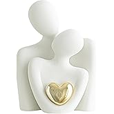GJFASGF Ceramic Couple Statue - Modern Shelf Decor Knick Knacks for Shelves, Valentine's Day Wedding Gifts, Home Decor for Living Room, Bedroom, Bookshelf & TV Stand (L)