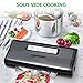 Crenova ZK-01 Vacuum Sealer Stainless Steel Food Saver Sealer for Dry & Moist Food and Sous Video Cooking with Starter Kit of 1 Roll +10 Bags+ 1 Vacuum Hose, 11 inch, Black