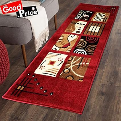 GOOD PRICE Anti Skid Microfiber Kitchen Carpet (2x55-inch, Red)