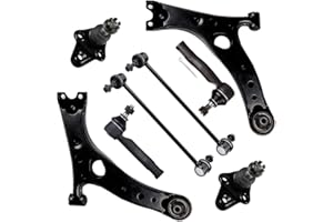 SCITOO 8-PC SET Suspension Kit For Toyota RAV4 Front Lower Control Arm Front Lower Ball Joint Front Outer Tie Rod End Front Sway Bar End Link