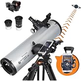 Celestron StarSense Explorer DX 130AZ Smartphone Guided Newtonian Telescope | Smartphone App Sky Navigation, Parabolic Reflector Telescope &amp; Premium Mount, DeepSky Viewing, Perfect for Backyard Astronomy
