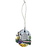 Cathedral with Streetcar and New Orleans Icons Souvenir Christmas Holiday Ornament