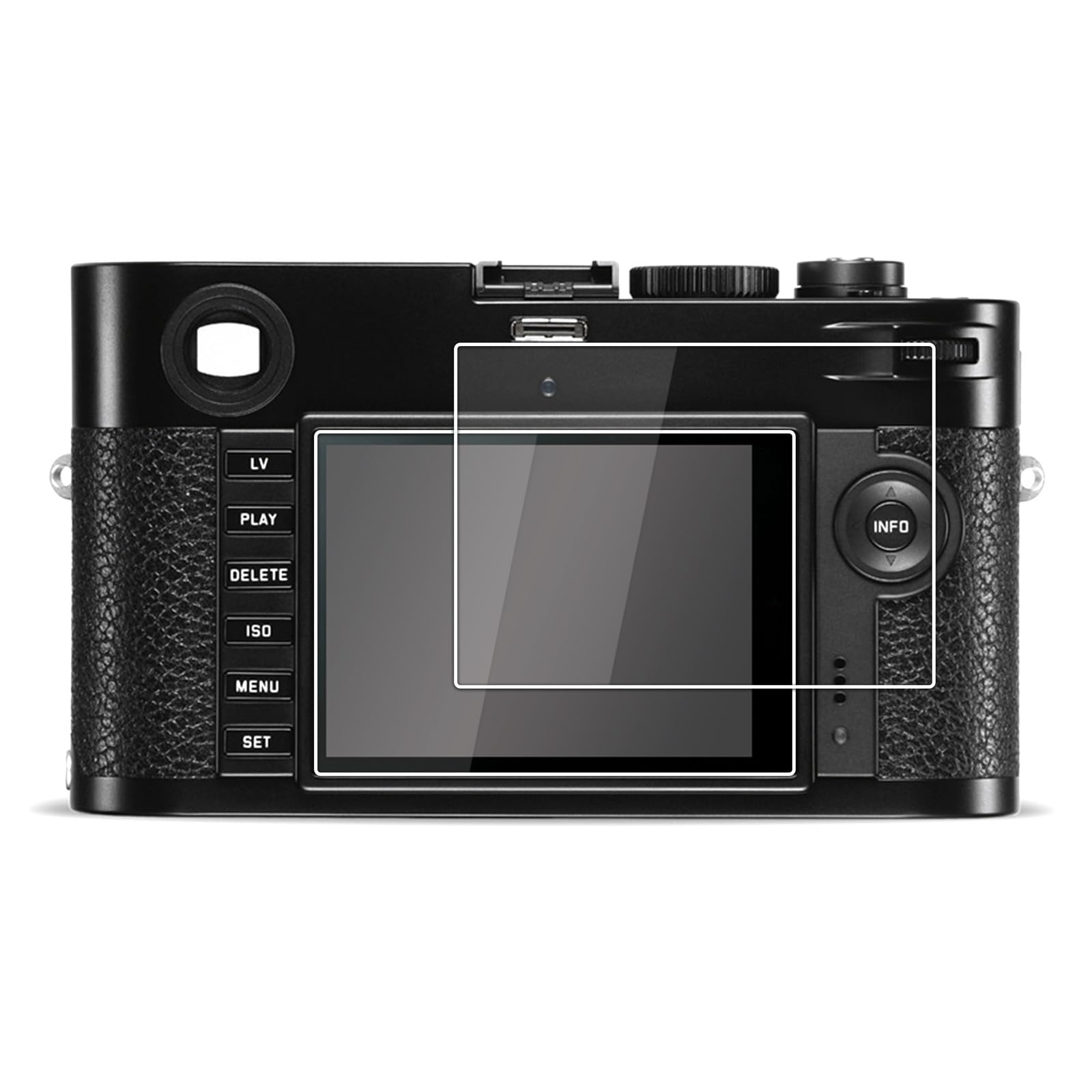 kinokoo Tempered Glass Film for Leica M/M-P/M-E(typ240) Crystal Clear Film Leica M MP M240 (typ240) Screen Protector Bubble-free/Anti-scratch(2 pack)