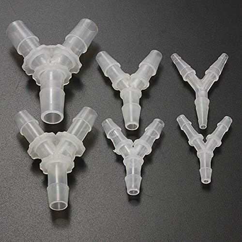 Plastic Y Tube Connector Joiner Hose Pipe Fitting Water Segregator (Random: TUBE DIAMEMET)
