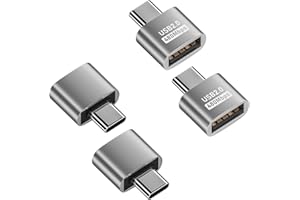 USB C Adapter, Type C Male to USB-A Female & USB 3.0 Female to Type C Male Converter Adapter, Ultra Mini OTG Fast Charging & 