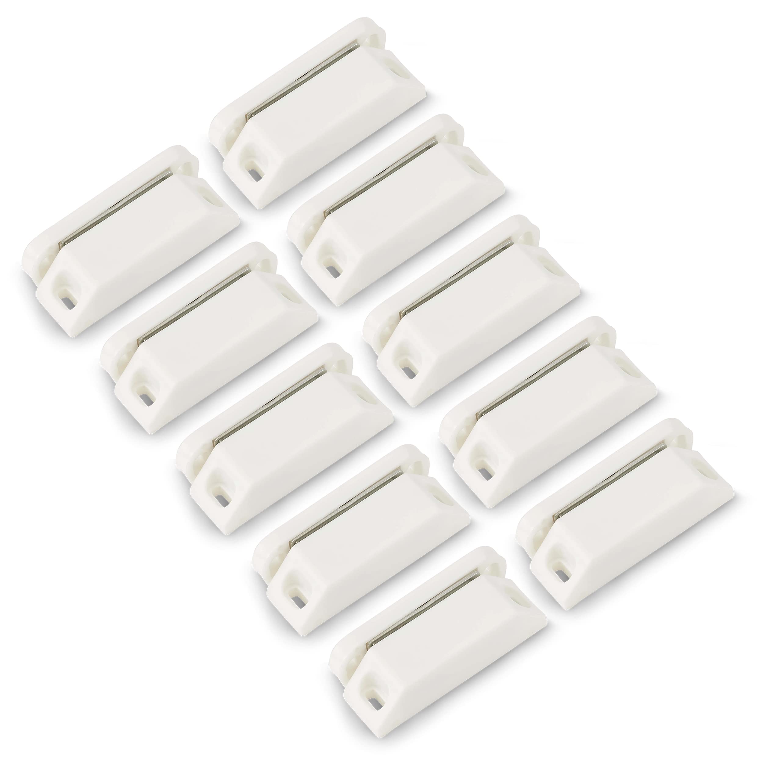 UAP Magnetic Door Catch 10 Pack - Heavy Duty White Magnet Door Catches for Cupboards, Wardrobes & Cabinets