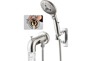 LOCALAND Bathtub Faucet with Sprayer, Tub Spout with Diverter Fits Threaded 1/2" or 3/4" IPS,Brushed Nickel