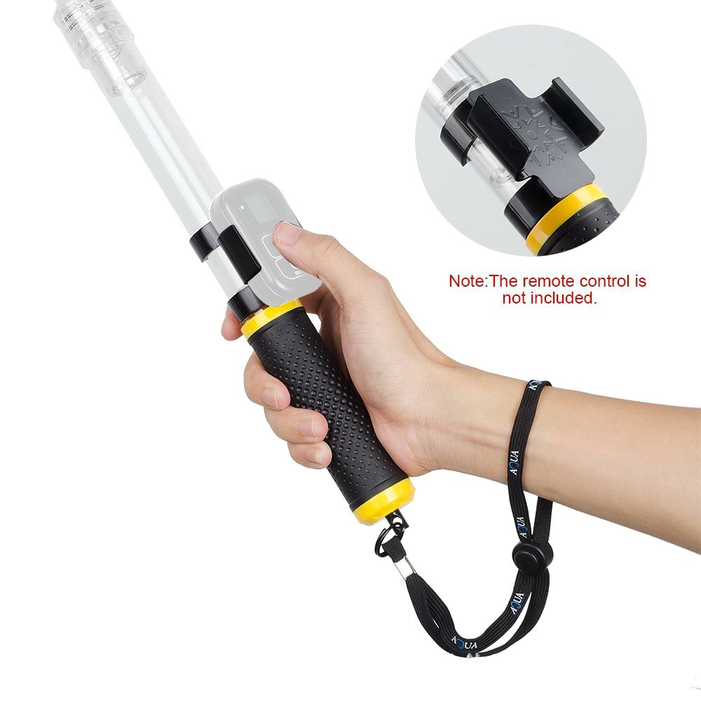 MyArmor Waterproof Extending Telescopic Monopod Selfie Stick Pole and Floating Hand Grip (60cm/23.6 in)with Tripod Mount and Remote Cradle for GoPro Hero 2 3 3+ 4 5, GoPro Hero 4 Session