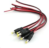 RUNCCI-YUN 6 Pairs DC Power Jack Socket Plug Adapter 5.5x2.1mm 12V 5A Cable Wire view 5