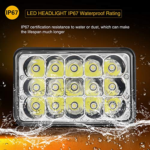LIMICAR 4x6 Led Headlights Rectangular 4x6 Headlights 6x4 Conversion
