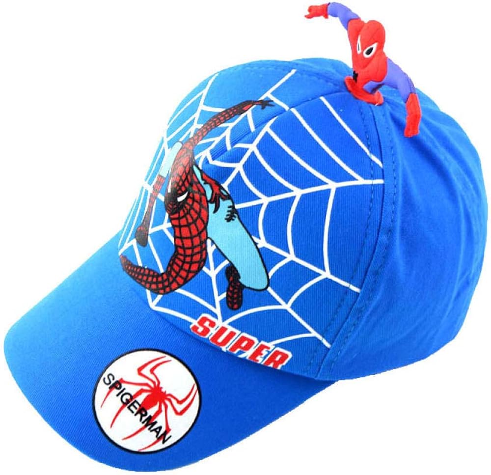Summer EST Movie Cartoon Spiderman Print Niños Malla De Algodón Gorra