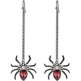 Agriajun Halloween Spiders Web Pendant Gothic Dangle Earrings for Women, Punk Goth Spider Charm Drop Hook Earings Accessories Jewelry Gift