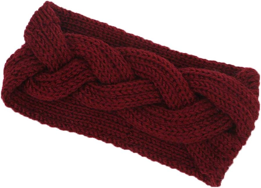 Auied Women Head Wrap Knitted Headbands Winter Warm Head Wrap Wide Hair Accessories Headpiece Headband