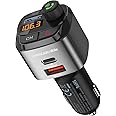 UNBREAKcable Bluetooth FM Transmitter, Support QC3.0, 20W Wireless Bluetooth Radio Car Adapter Receiver MP3 Audio Music Player FM Transmitter, Type C PD20W Handsfree Call Car Charger