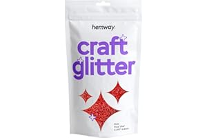 Hemway Craft Glitter 100g / 3.5oz Glitter Flakes for Arts Crafts Tumblers Resin Epoxy Scrapbook Glass Schools Paper Halloween Decorations - Fine (1/64" 0.015" 0.4mm) - Red Holographic