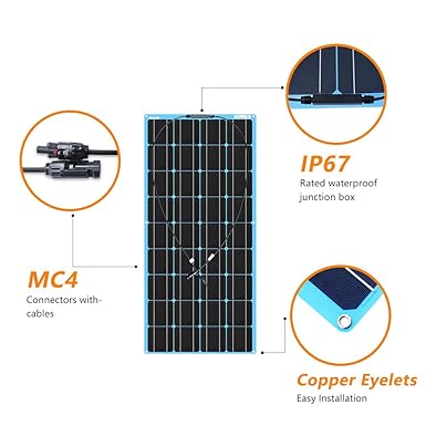 XINPUGUANG 200W kit de Panel Solar 2pcs 100w módulo monocristalino ...