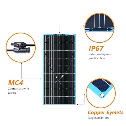 XINPUGUANG 200W kit de Panel Solar 2pcs 100w módulo monocristalino ...