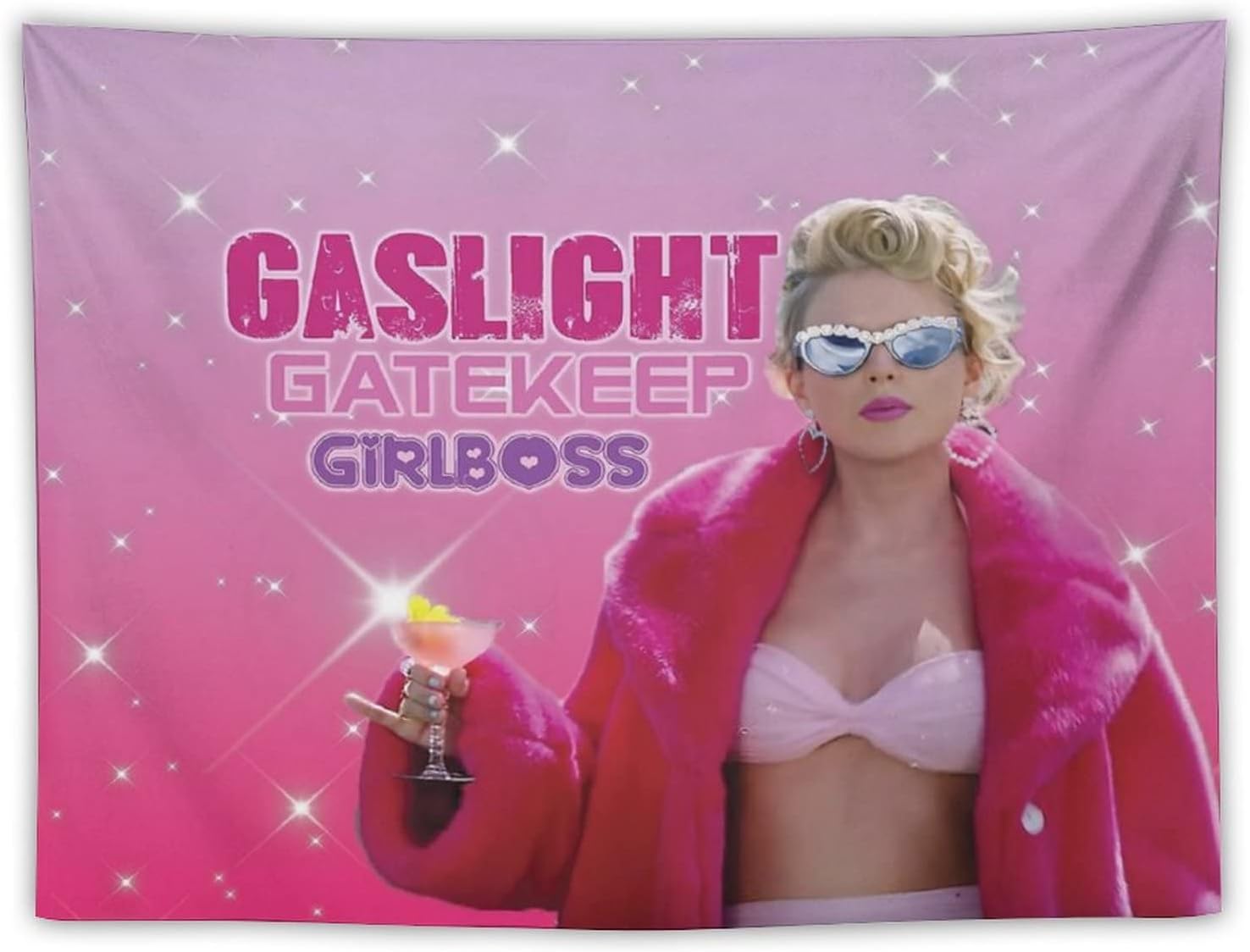 Tapestries - DOBOER Taylor Gaslight Gatekeep Girlboss Swift Tapestry for College Dorm, Bedroom and Living Room Home Decor, Poster Flag Wall Tapestries Hanging for Gifts 30