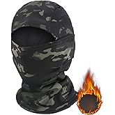 Winter Warm Windproof Camo Balaclava Face Mask for Men, Cold Weather Tactical Ski Mask for Hunting, Skiing, Motorcycling