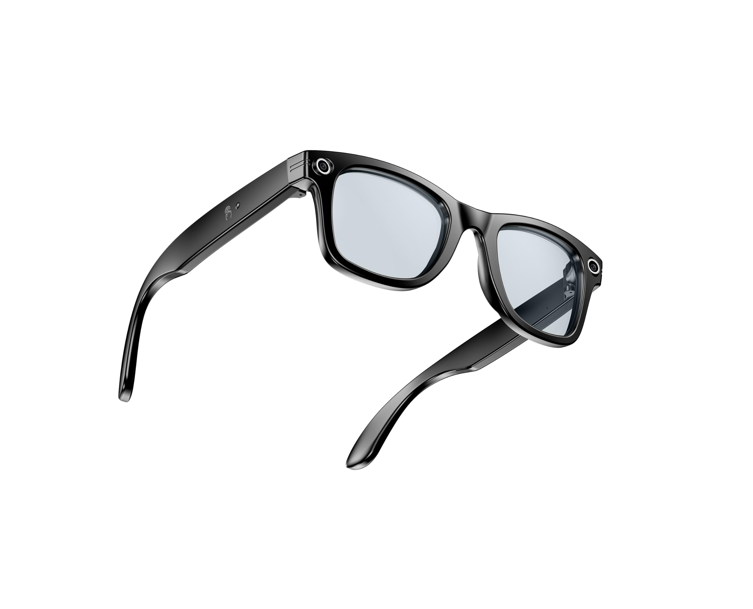 Photo 1 of AI Smart Glasses with HD Camera and Bluetooth - AI Photo Recognition and Interactive Dialogue, Noise-canceling Bluetooth 5.4, and Long Battery Life | Stylish Black Frame and Lenses(Blue)