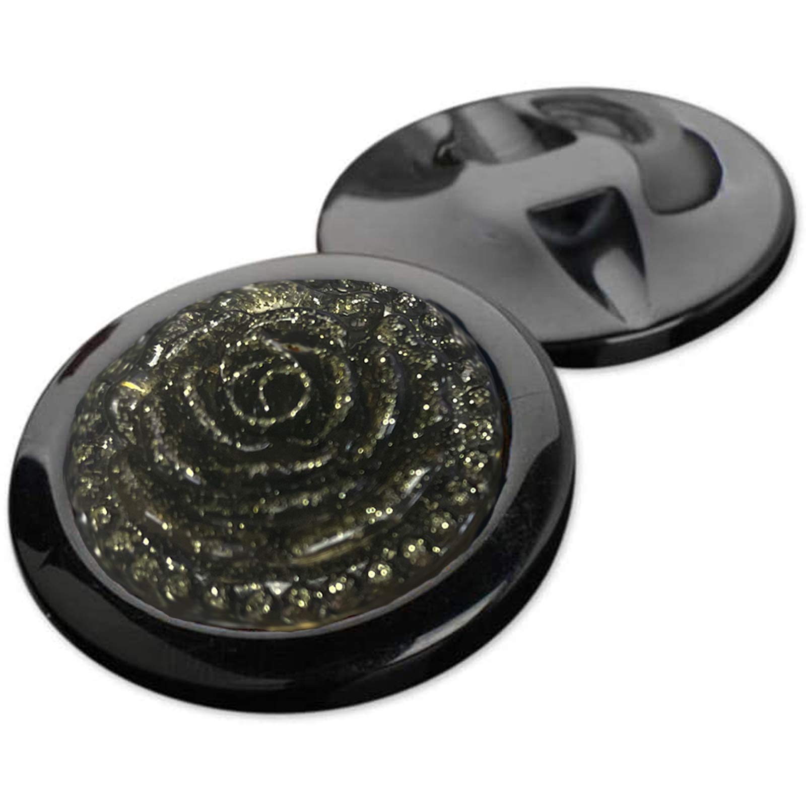 20PCS Buttons Rose Flower Shape Wide Shank Shirt Buckle for DIY Crafts Knitting Sewing Coffee 30mm