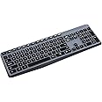 Keyboard Cover for Logitech MK235 & Logitech K375S Wireless Keyboard, Logitech MK235 K375S Keyboard Accesseries, Logitech MK235 Keyboard Skin Protector - Black
