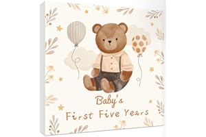 CHIMORY First 5 Years Baby Memory Book Journal - Hardcover Baby Memory Book Baby Scrapbook, Baby Books for New Parents Keepsake, Pregnancy Journal A Milestone Book to Record Every Event from Birth to Age 5