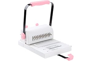 NOKAPIN Cinch Book Binding Machine with Slide Ruler Compatible with Wire or Spiral Coils, Make Professional Thick Books,Notebooks,Calendars and More