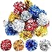 YGDZ Crinkle Cat Balls Toys, 20 Pack Original Mylar Cat Crinkle Balls Glitter Indoor Cat Kitten Toys, Interesting Crinkly Sounds