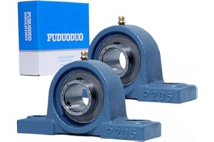 2 PCS Heavy Duty Pillow Block Mounted Ball Bearings 1 Inch Bore Solid Cast Iron Base UCP205-16 Pillow Bearings with Screw Loc