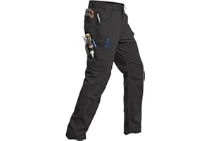 CARWORNIC Men's Stretch Ripstop Work Pants Water Resistant Flex Cargo Pants Lightweight EDC Operator Tactical Utility Pants